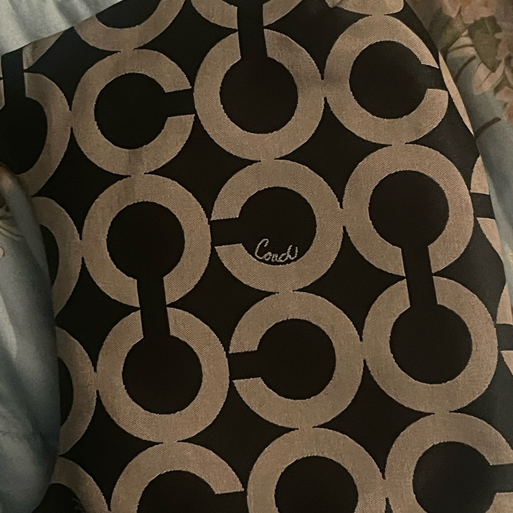 Coach Black and Tan Geometric Bag